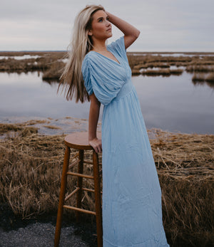 Take Me Away Maxi Dress - Blue Take Me Away Maxi Dress - Blue