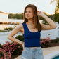 Double Layered Scoop Neck Tank