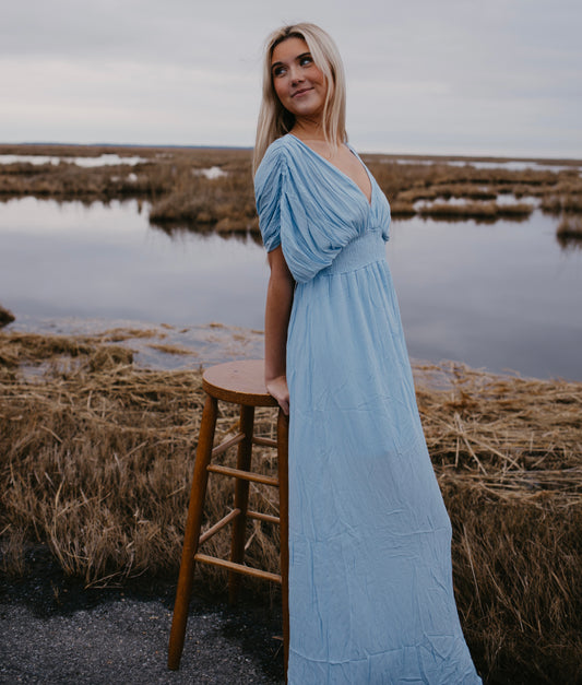 Take Me Away Maxi Dress - Blue